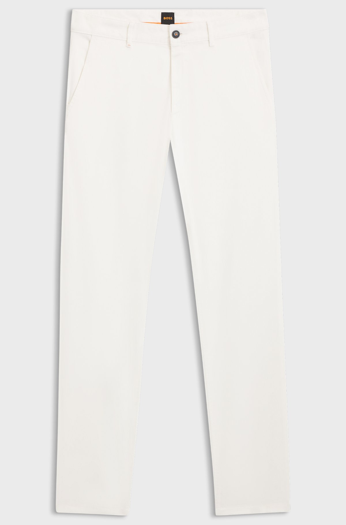 Slim-fit chinos, White