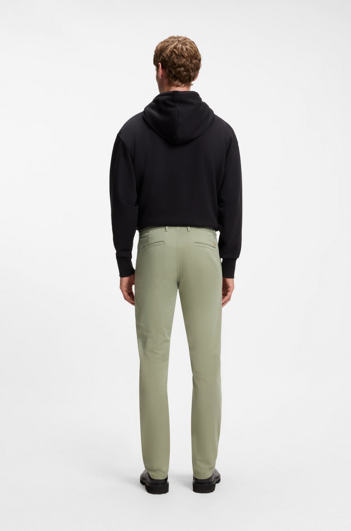Slim-fit chinos, Light Green