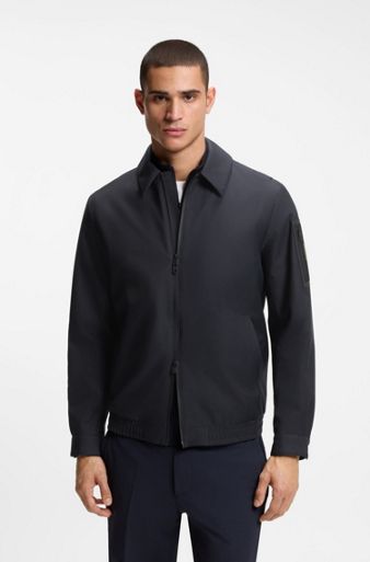 Water-repellent jacket in stretch material, Dark Blue