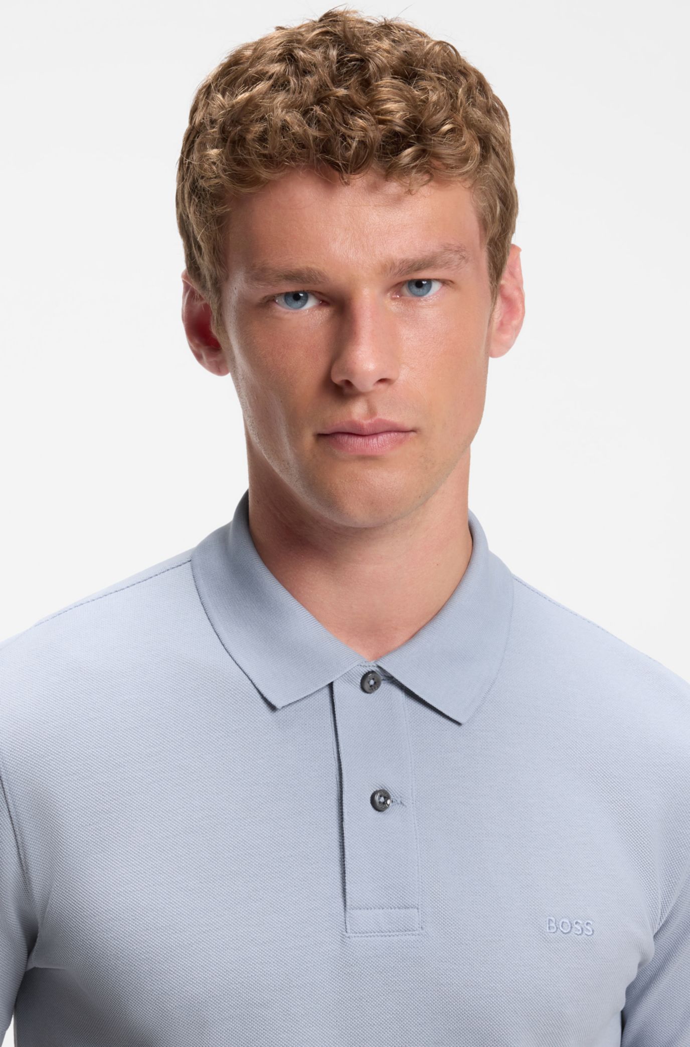 Pallas cotton polo shirt, Light Blue
