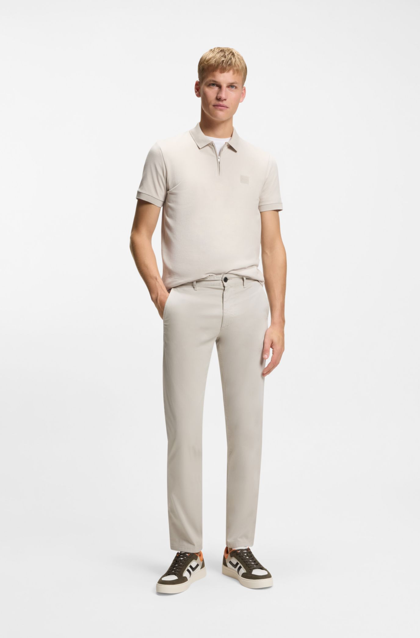 Slim-fit chinos, Light Grey