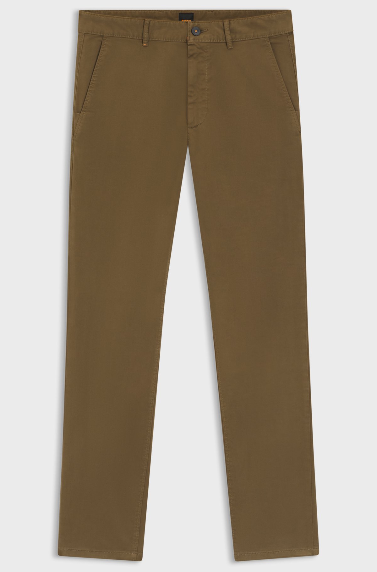 Slim-fit chinos, Khaki