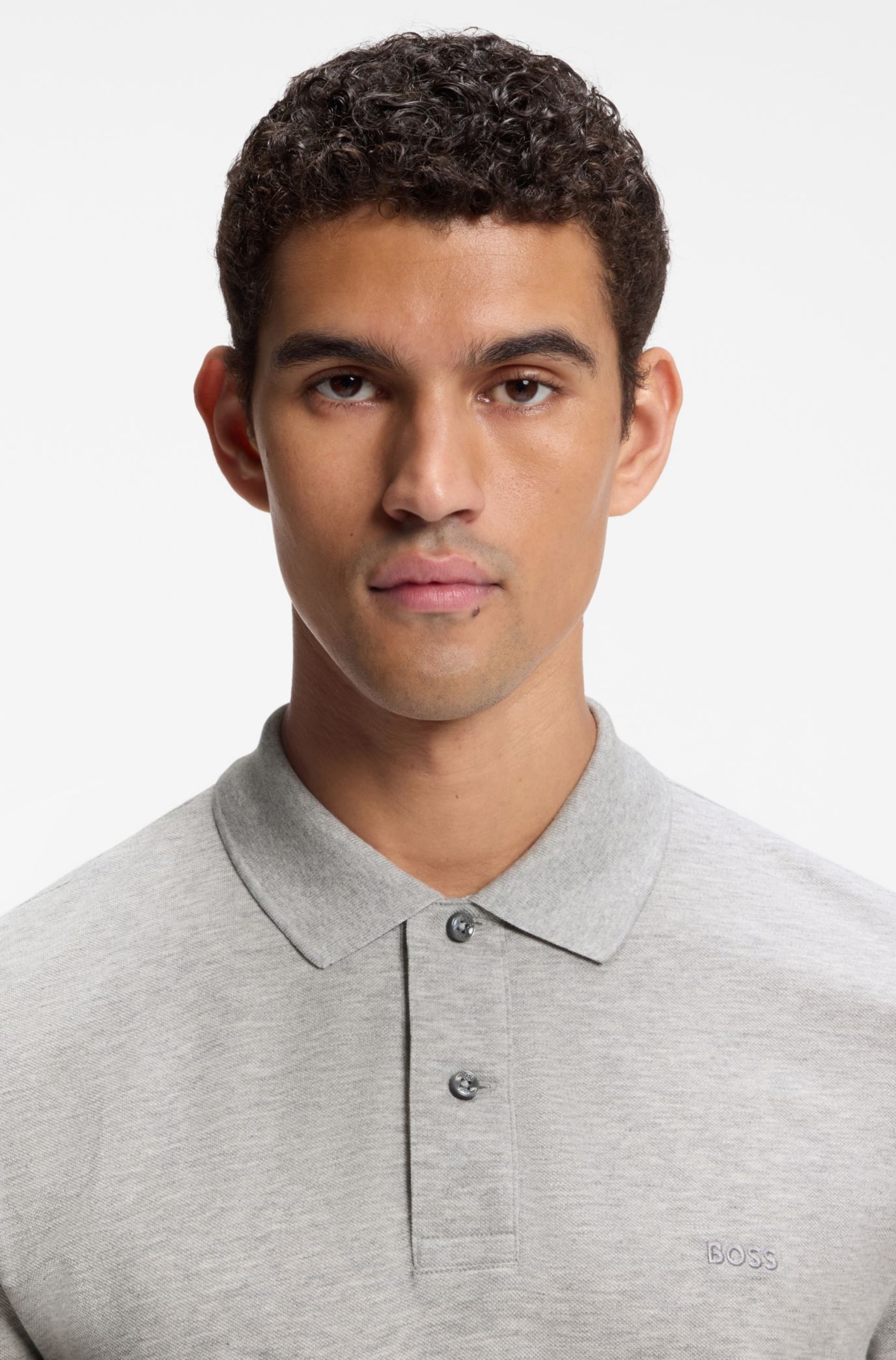 Pallas cotton polo shirt, Light Grey