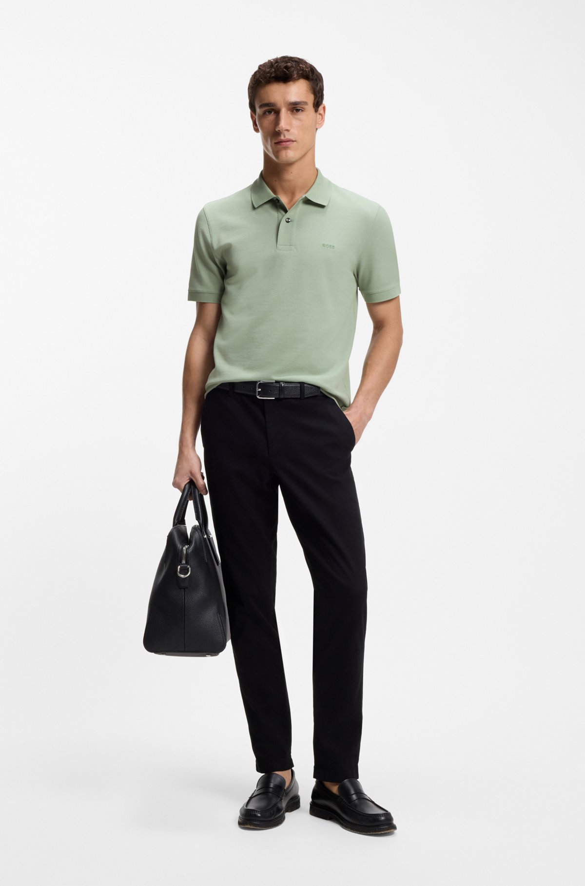 Pallas cotton polo shirt, Light Green