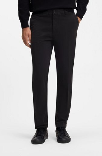 Modern-fit trousers, Black