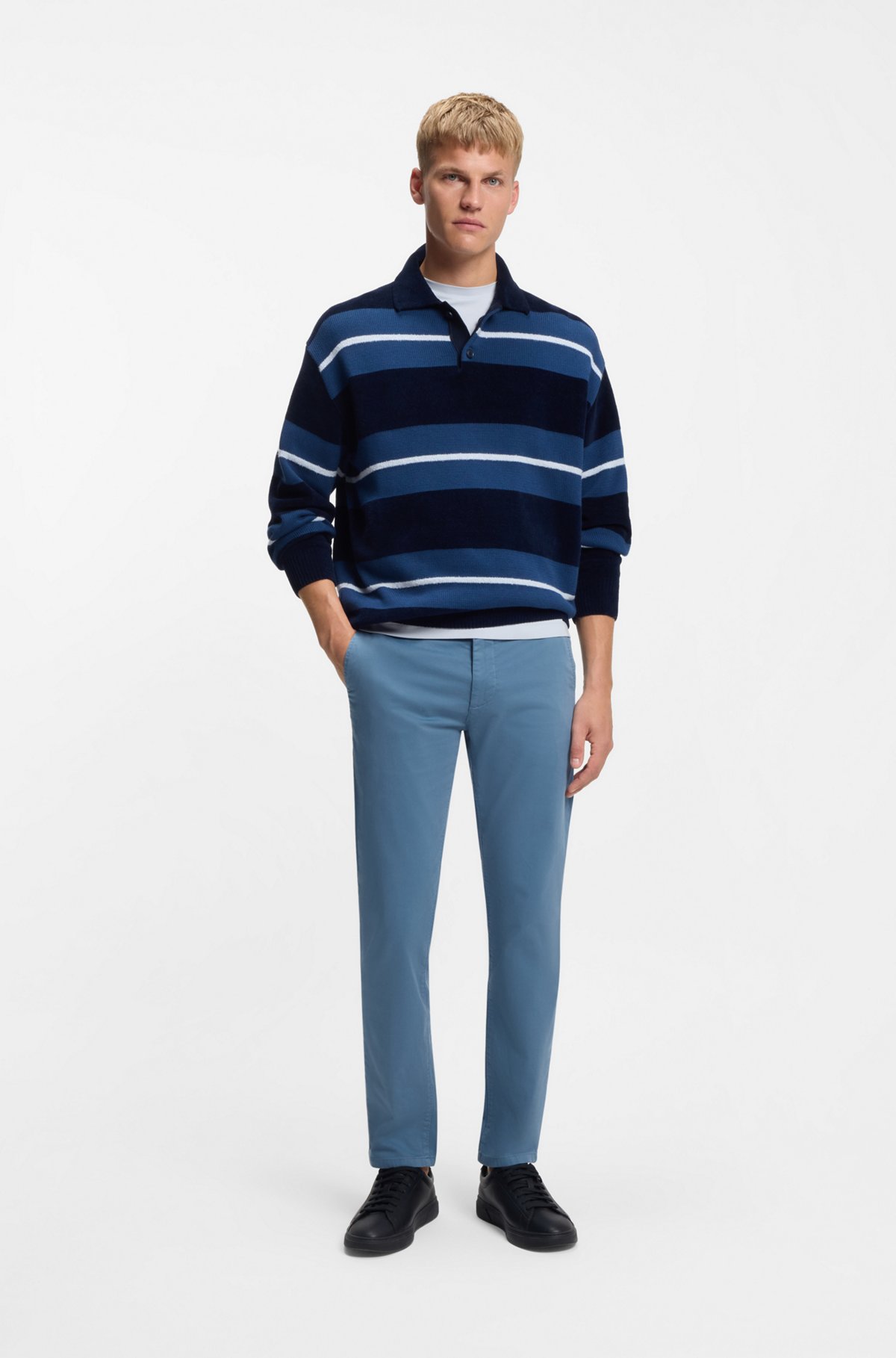Slim-fit chinos, Light Blue