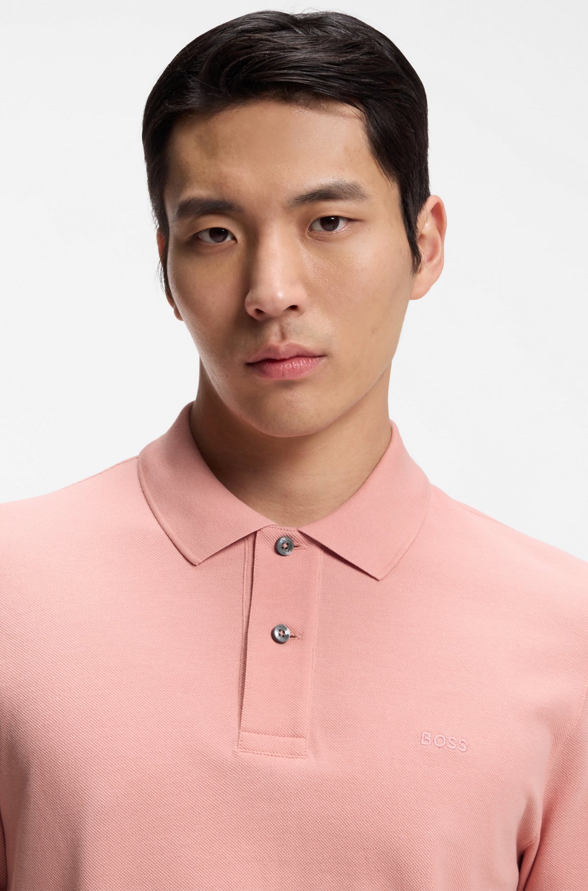 Pallas cotton polo shirt, Light Pink