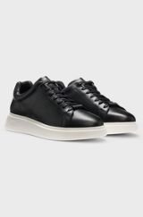 Leather trainers, Black