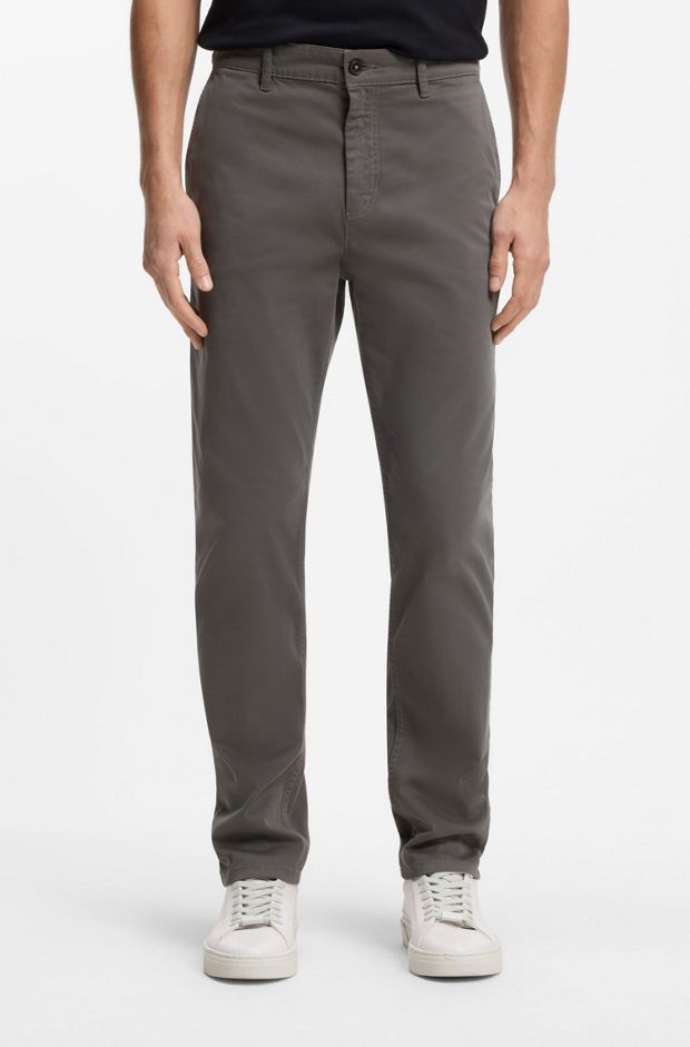 Tapered-fit chinos, Dark Grey