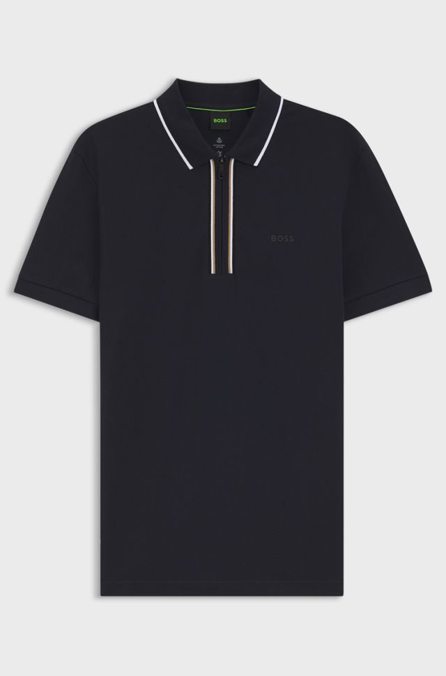 Active Slim-fit polo shirt in moisture-wicking stretch cotton