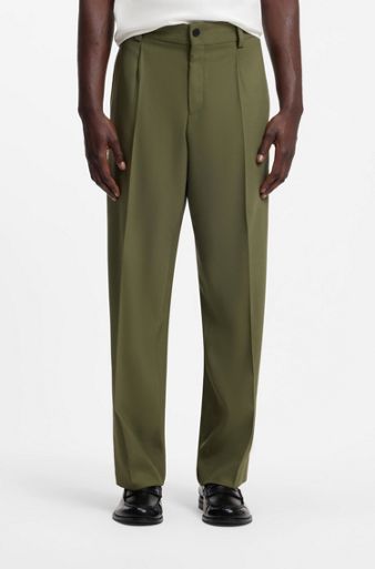 Modern-fit trousers, Green