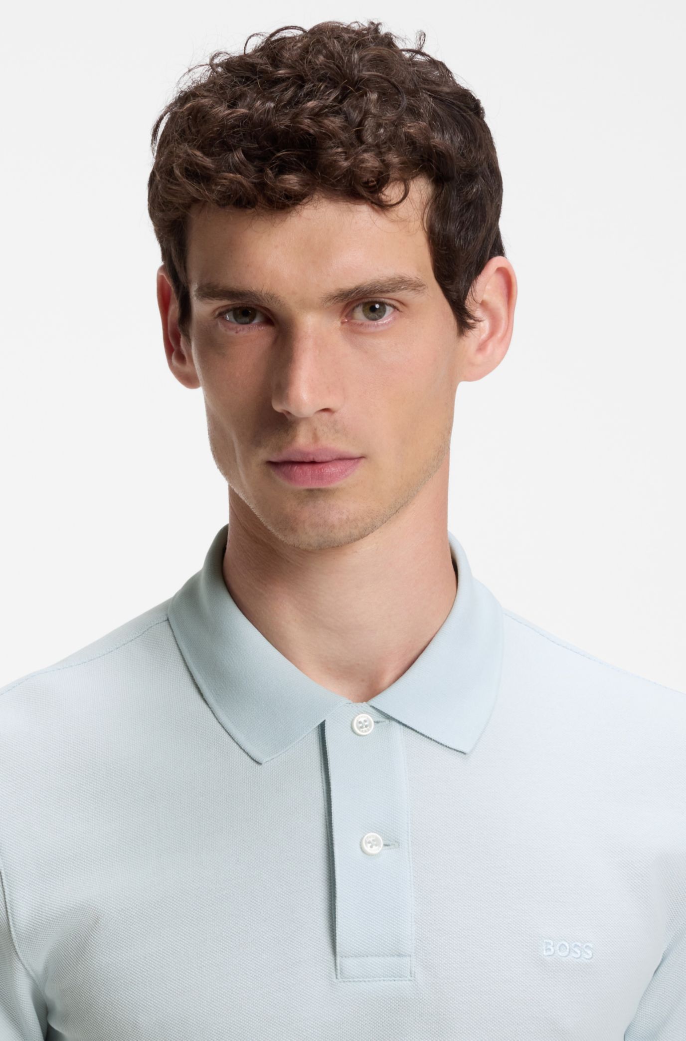 Pallas cotton polo shirt, Light Blue