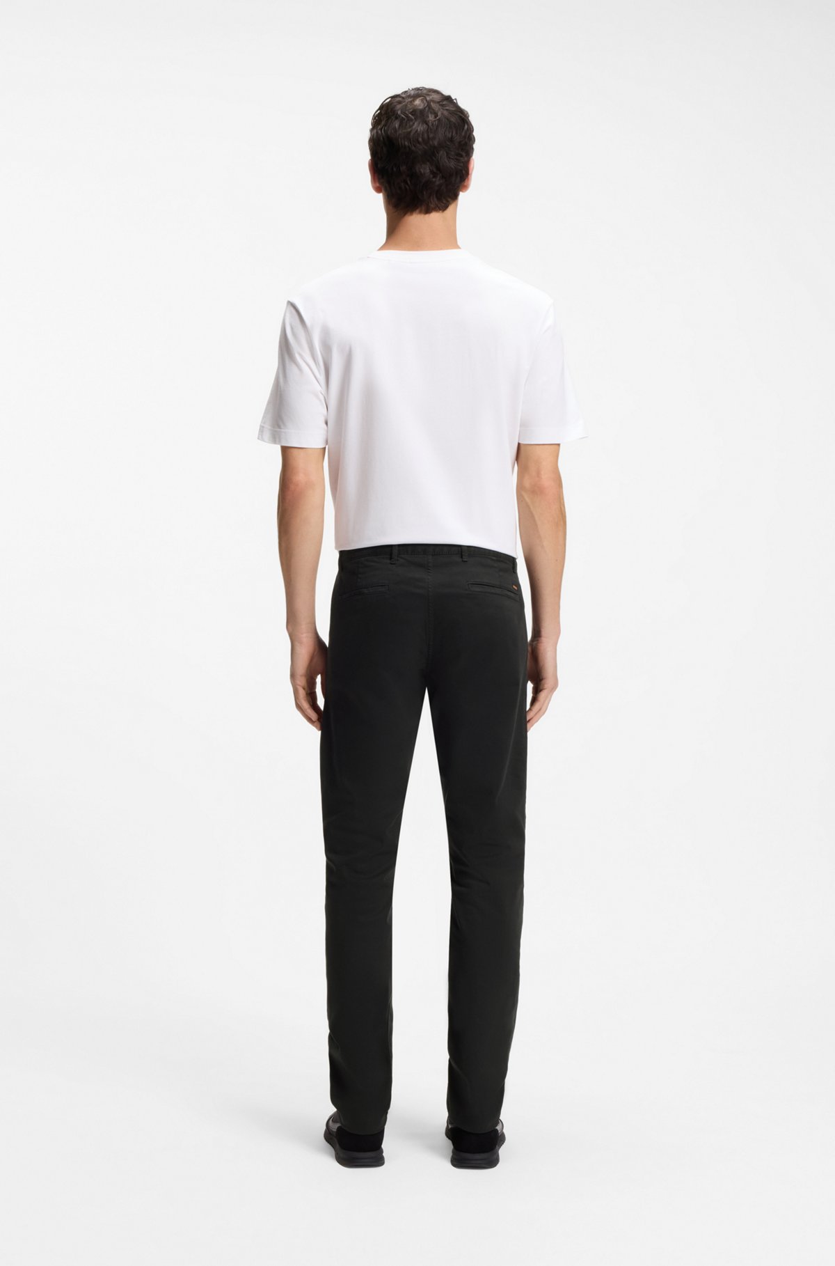 Slim-fit chinos, Black
