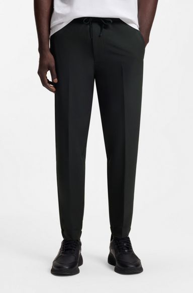 Tapered-fit trousers, Black