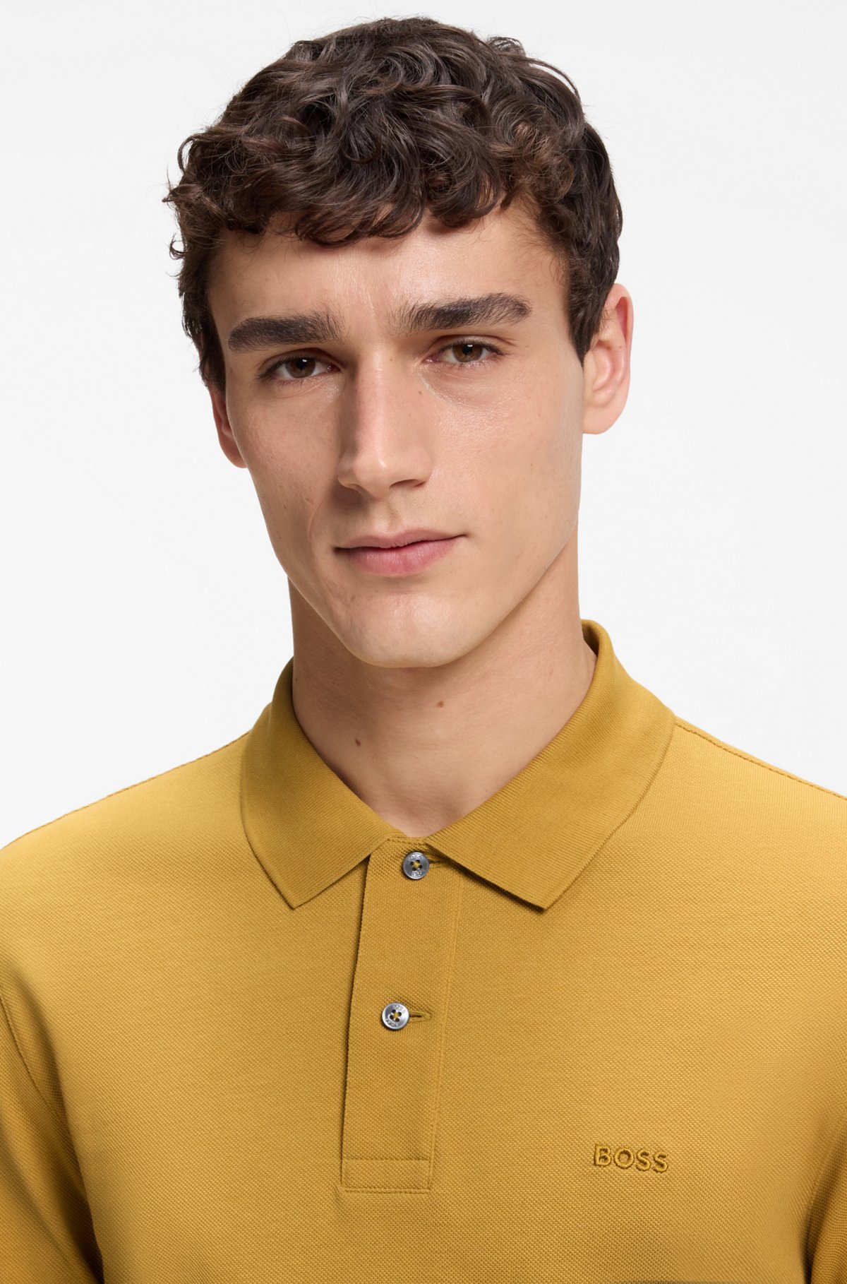 Pallas cotton polo shirt, Gold