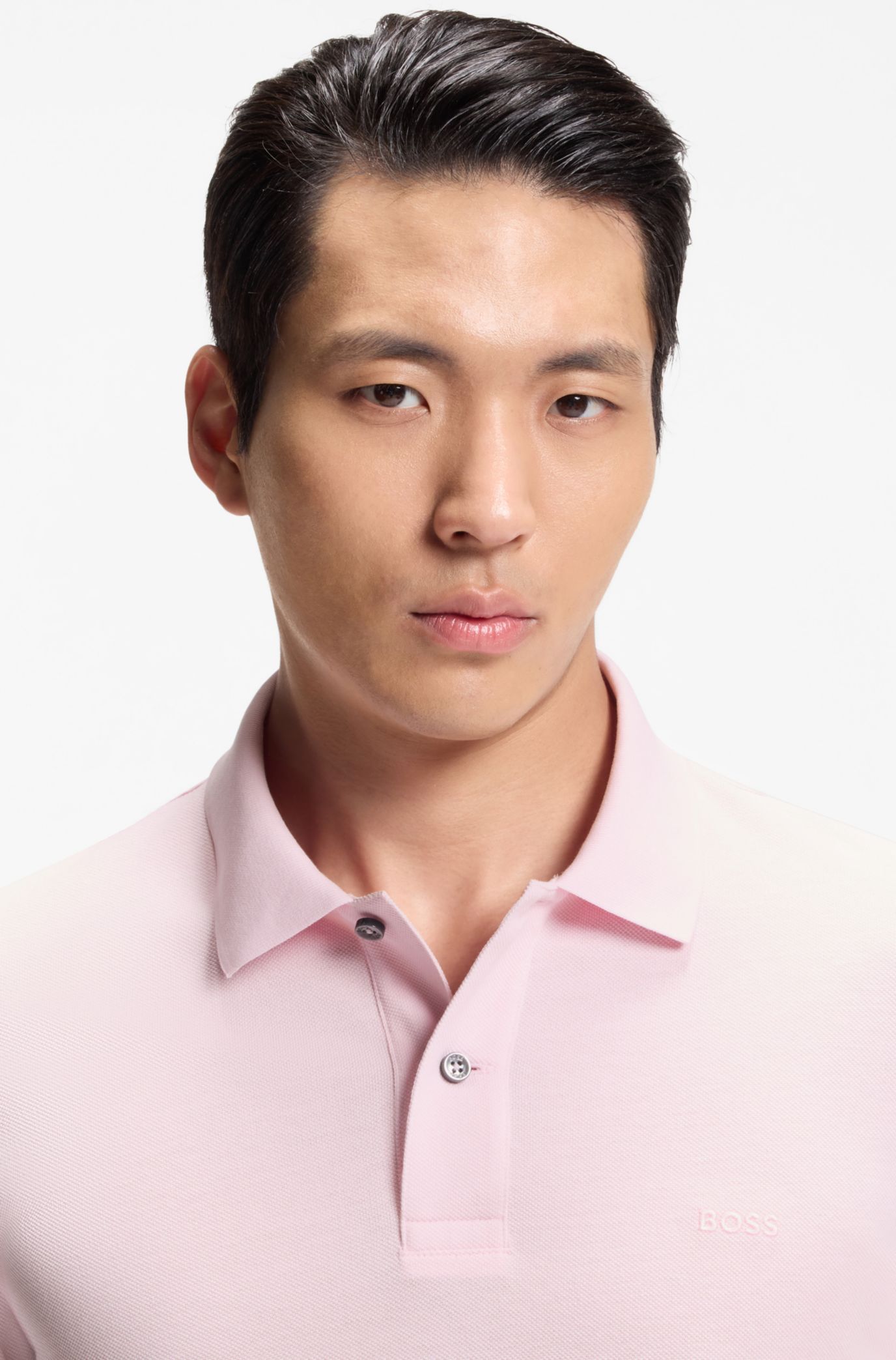 Pallas cotton polo shirt, Light Pink