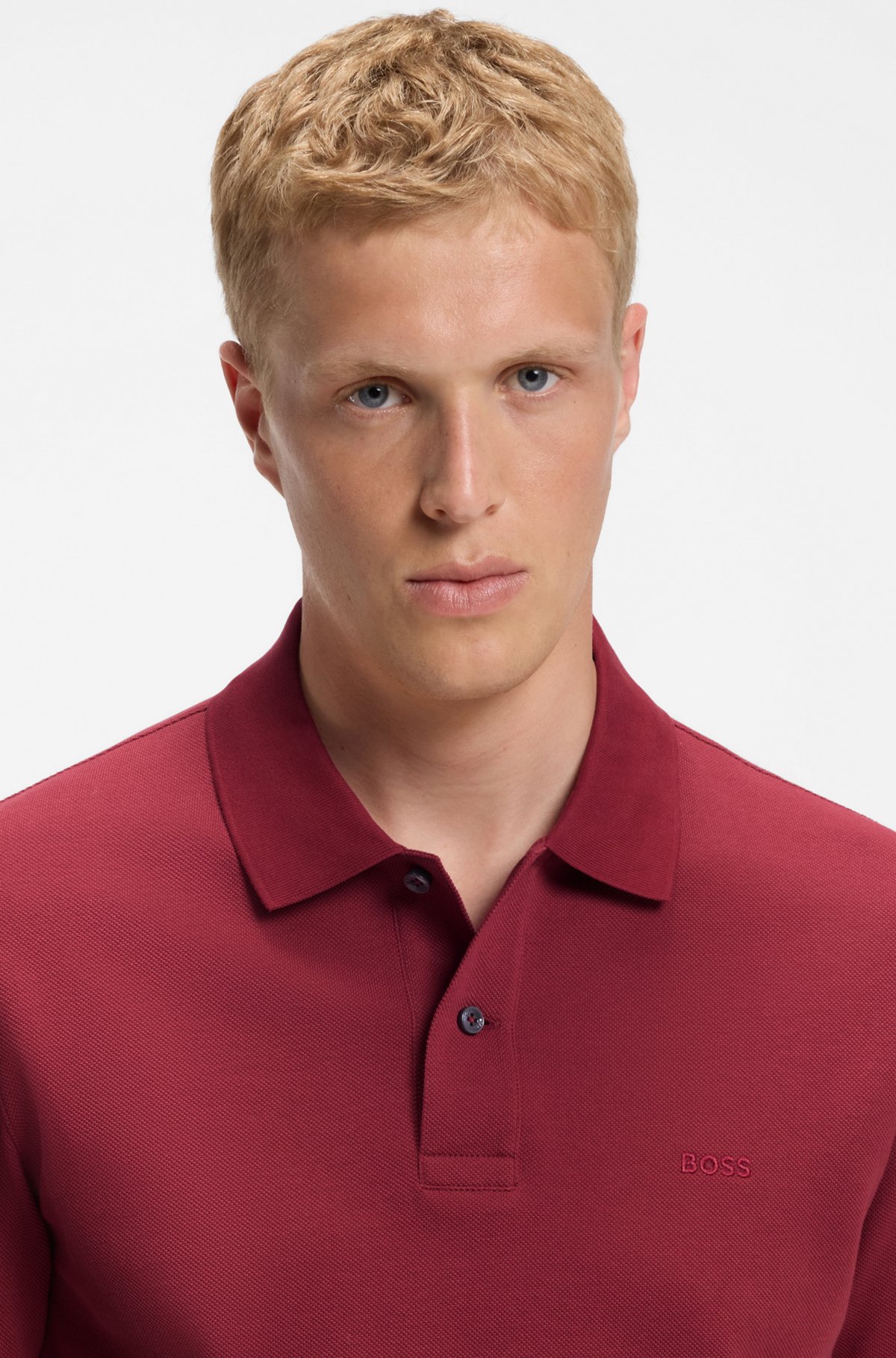 Pallas cotton polo shirt, Red