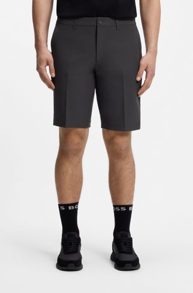 Slim-fit shorts in water-repellent stretch fabric, Dark Grey