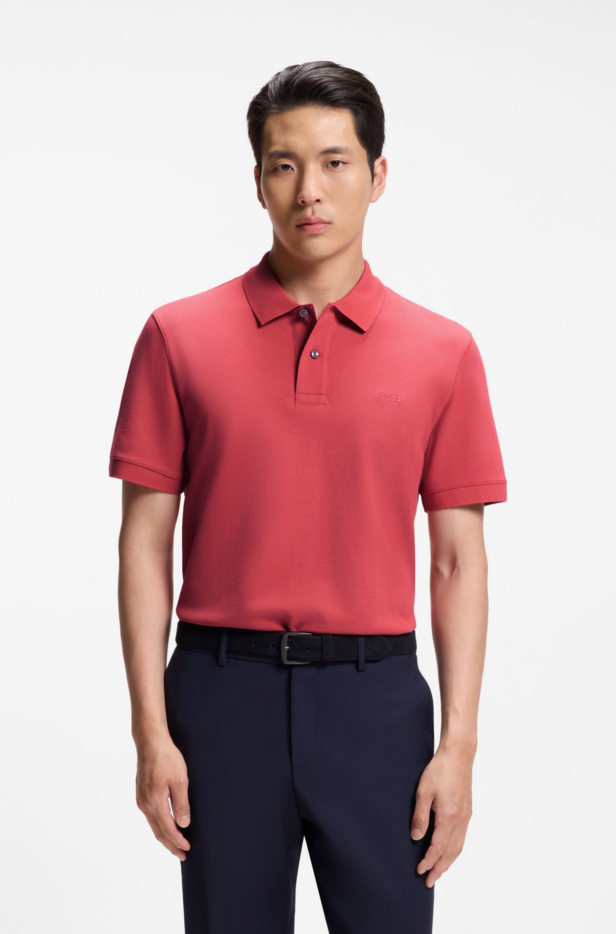 Pallas cotton polo shirt, Red