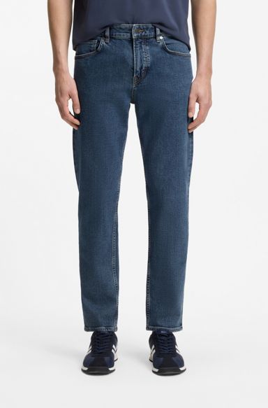 Regular-fit jeans in stretch cotton, Blue