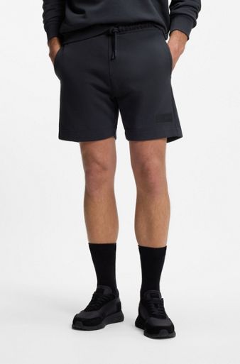 Relaxed-fit shorts in cotton French Terry, Dark Blue