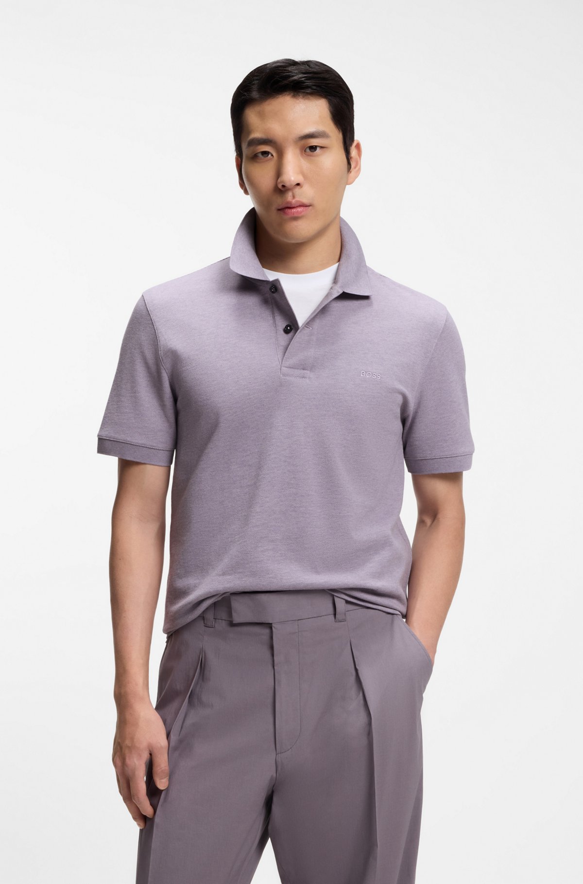 Pallas cotton polo shirt, Purple