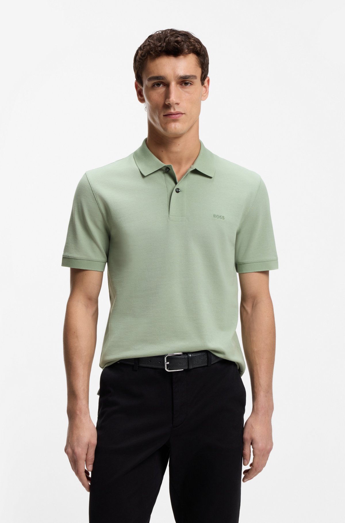 Pallas cotton polo shirt, Light Green