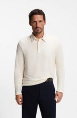 BOSS BY BECKHAM polo shirt in cotton and silk, Natural