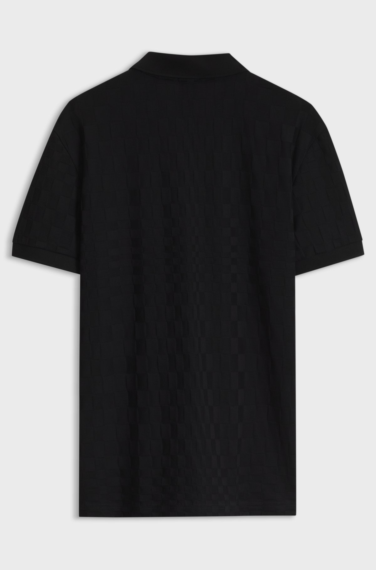 Porsche x BOSS polo shirt with Pasha pattern, Black