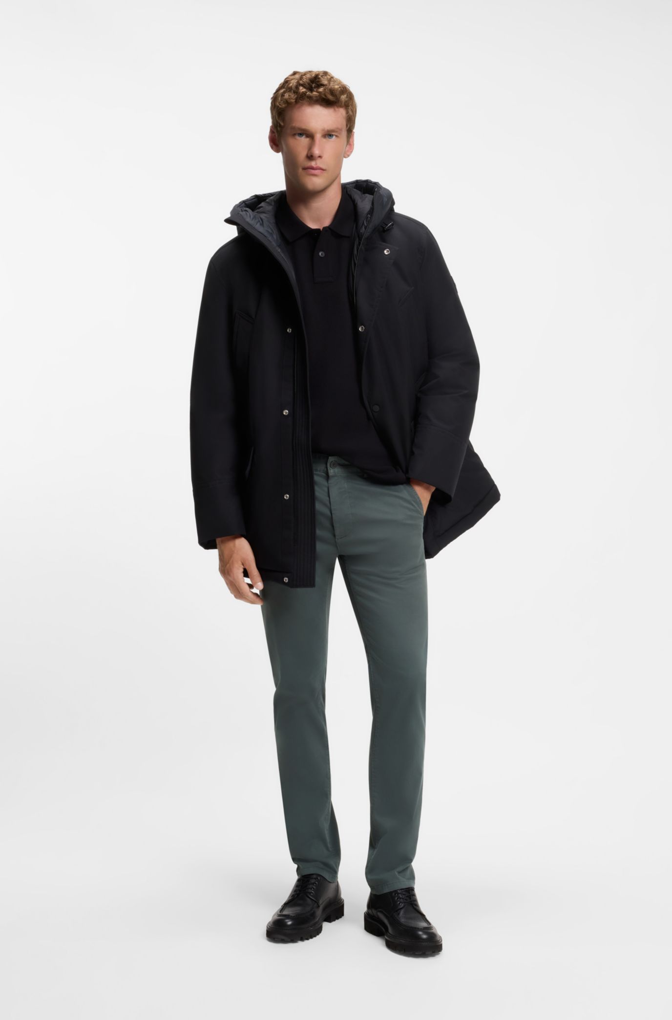 Slim-fit chinos, Dark Green