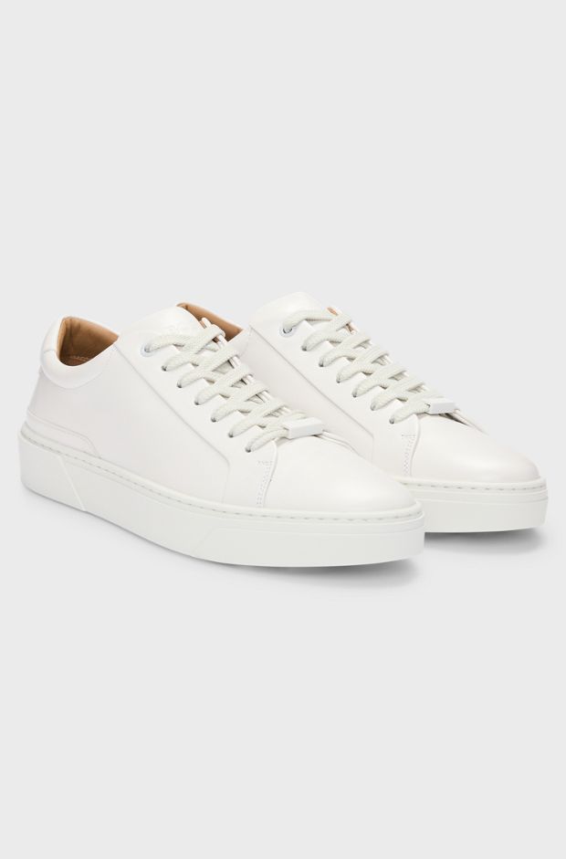 Gary leather trainers, Natural