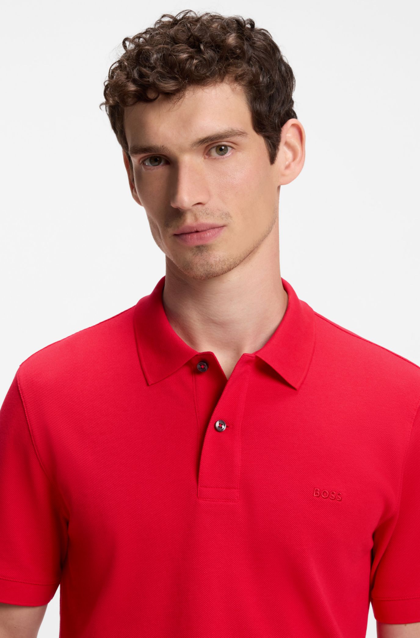 Pallas cotton polo shirt, Red