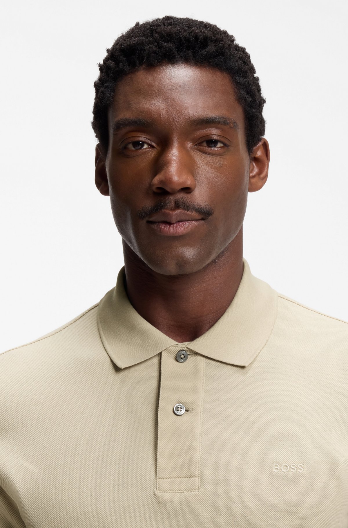 Pallas cotton polo shirt, Light Beige