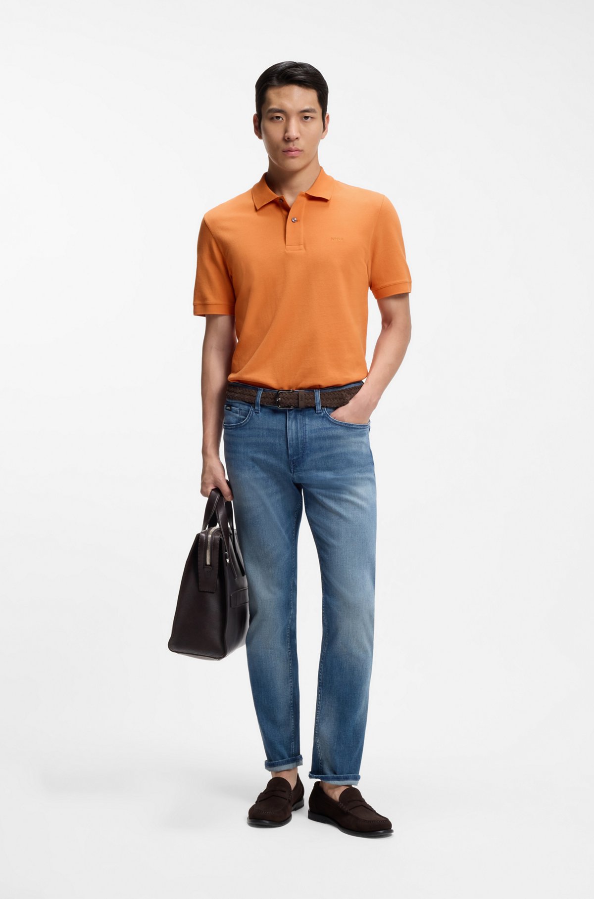 Pallas cotton polo shirt, Orange