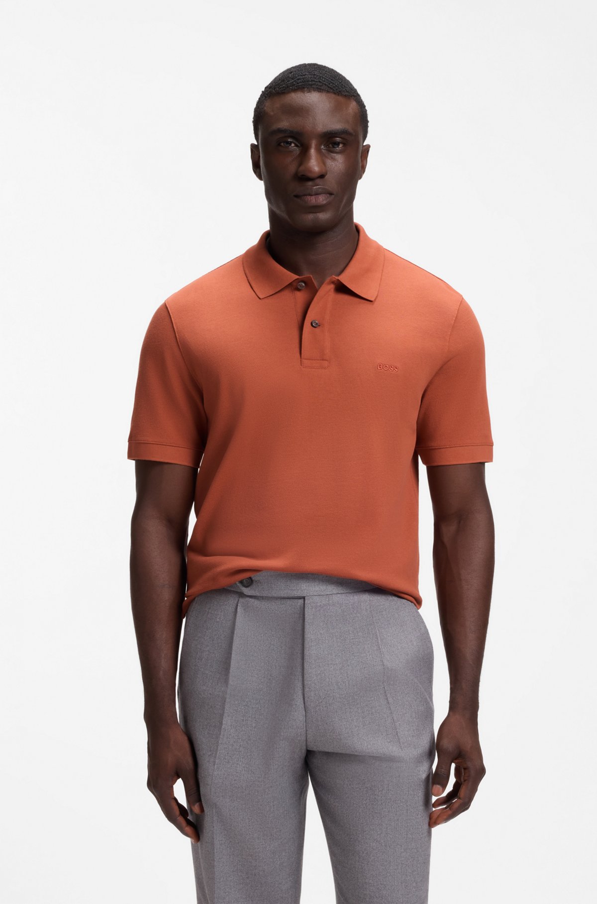 Pallas cotton polo shirt, Brown