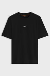 Stretch-cotton T-shirt, Black