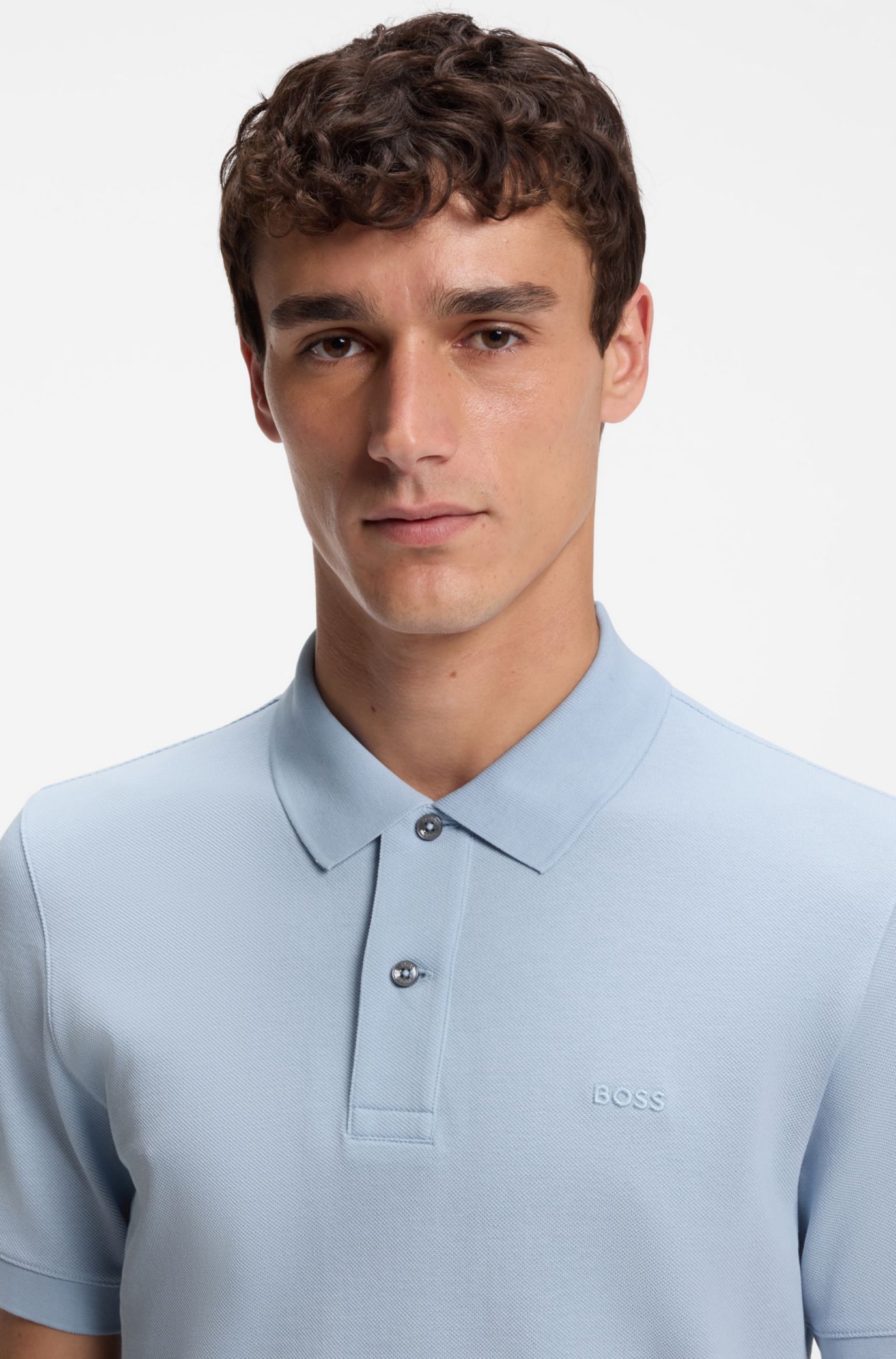 Pallas cotton polo shirt, Light Blue