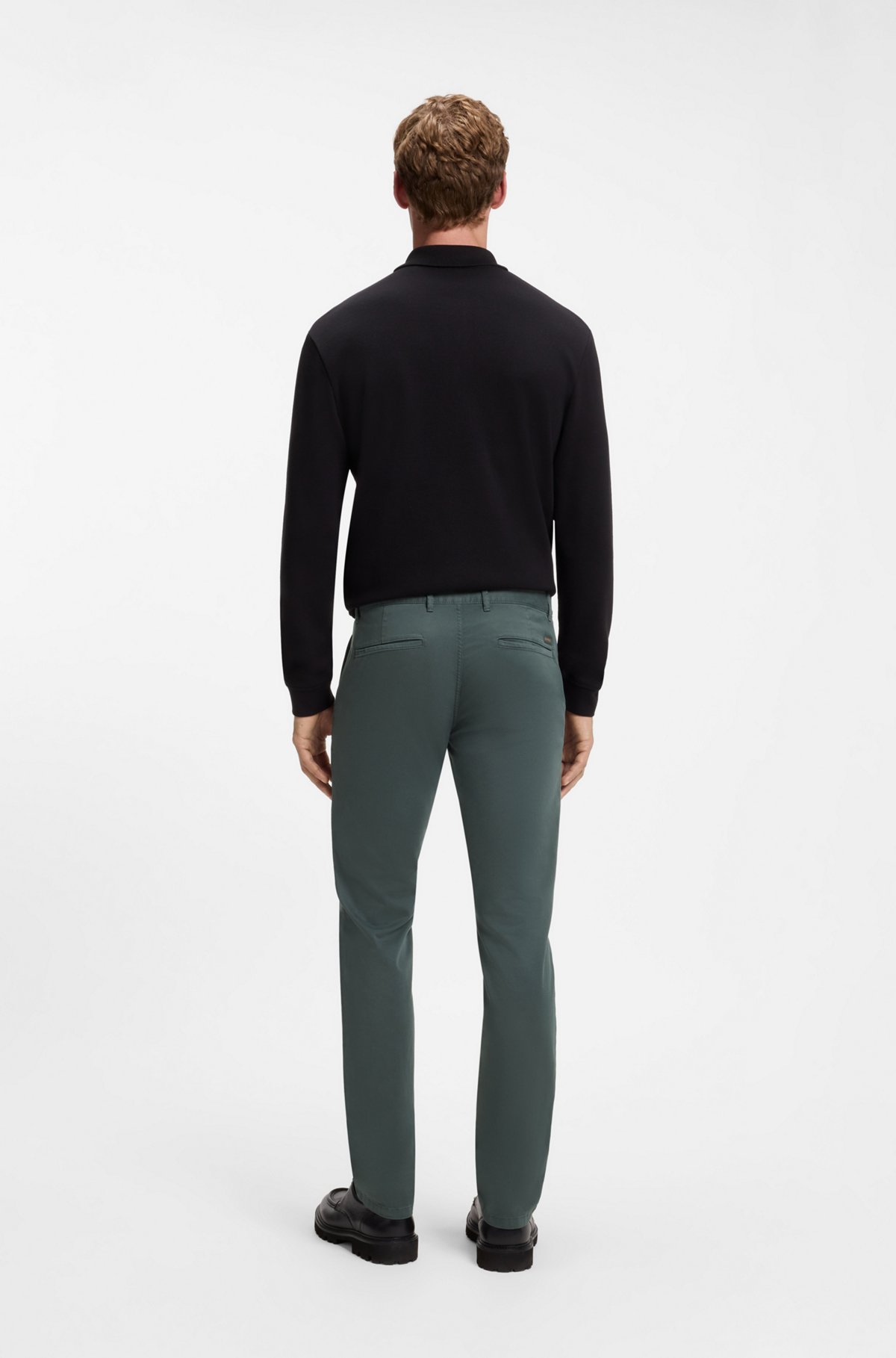 Slim-fit chinos, Dark Green