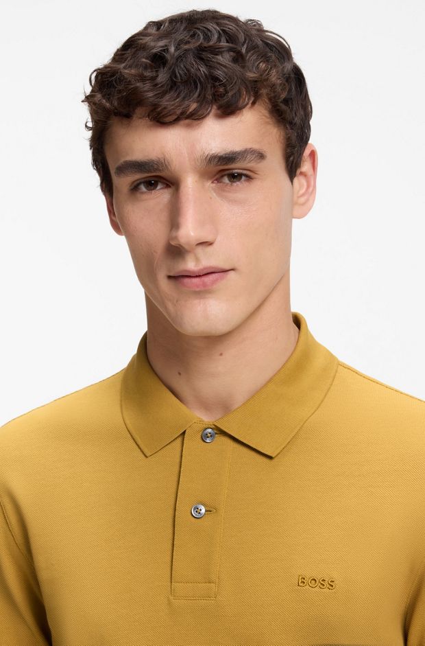 Pallas cotton polo shirt, Gold