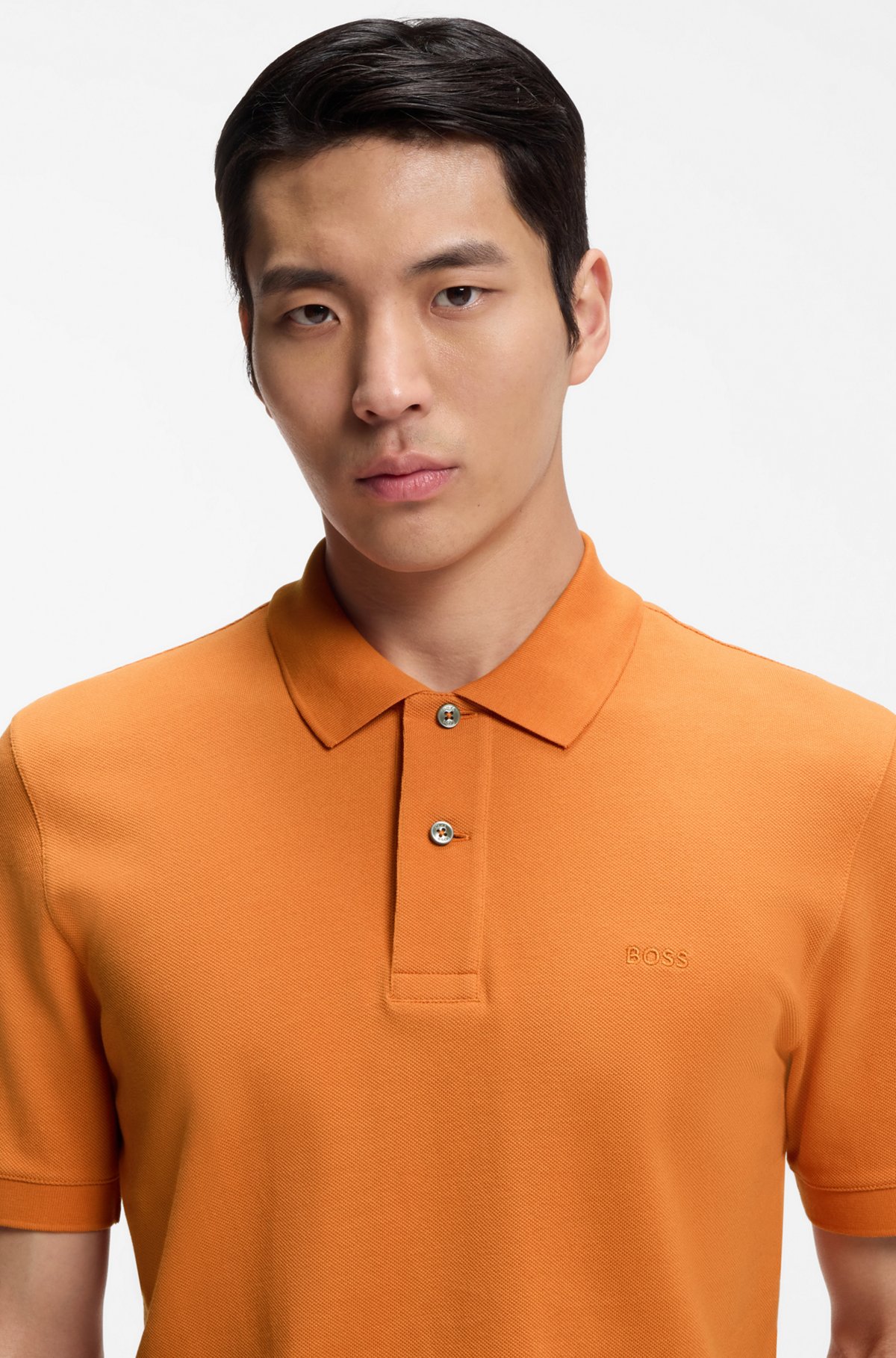Pallas cotton polo shirt, Orange