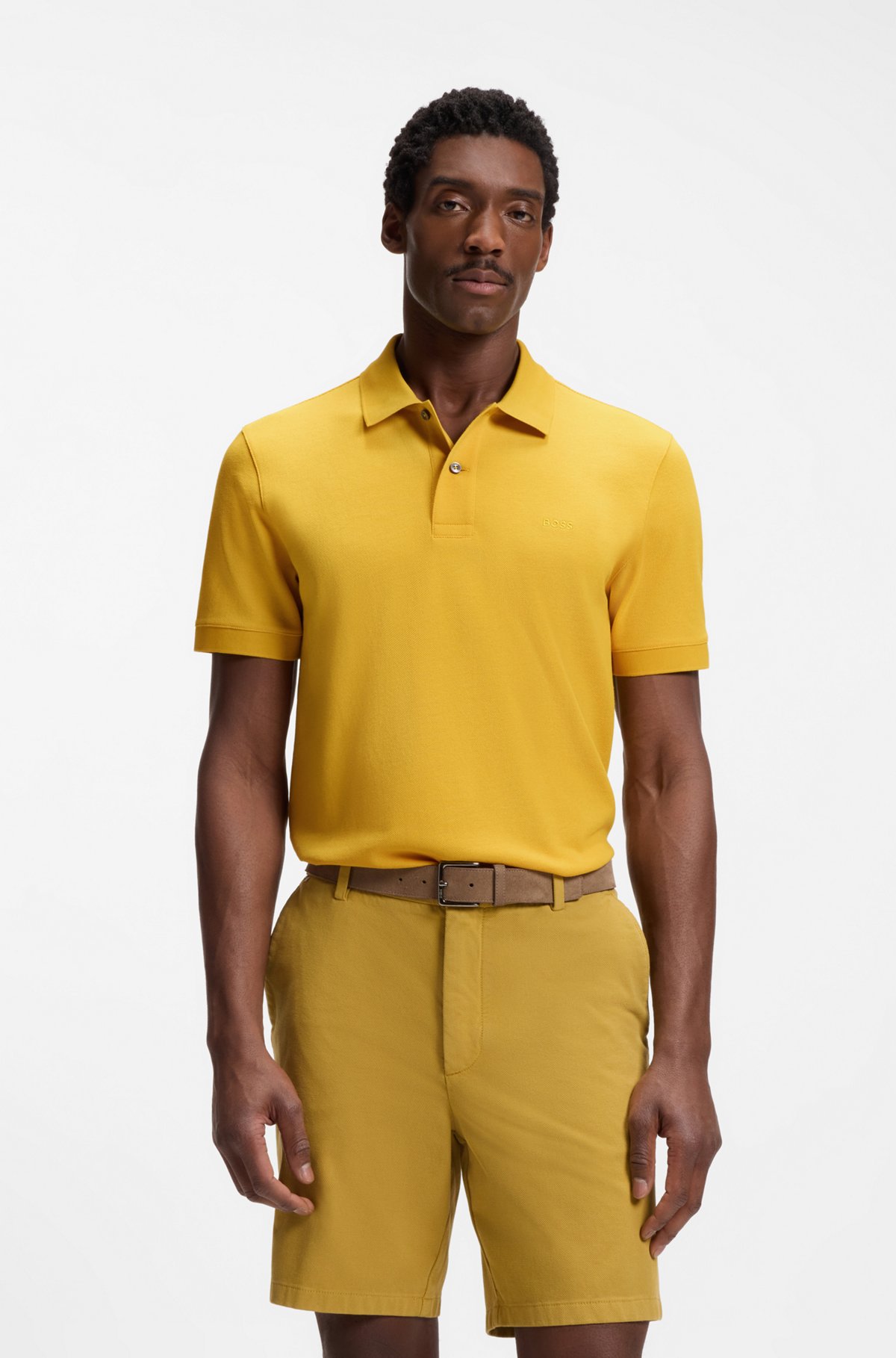 Pallas cotton polo shirt, Yellow