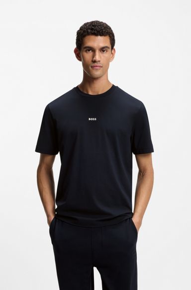 Stretch-cotton T-shirt, Dark Blue