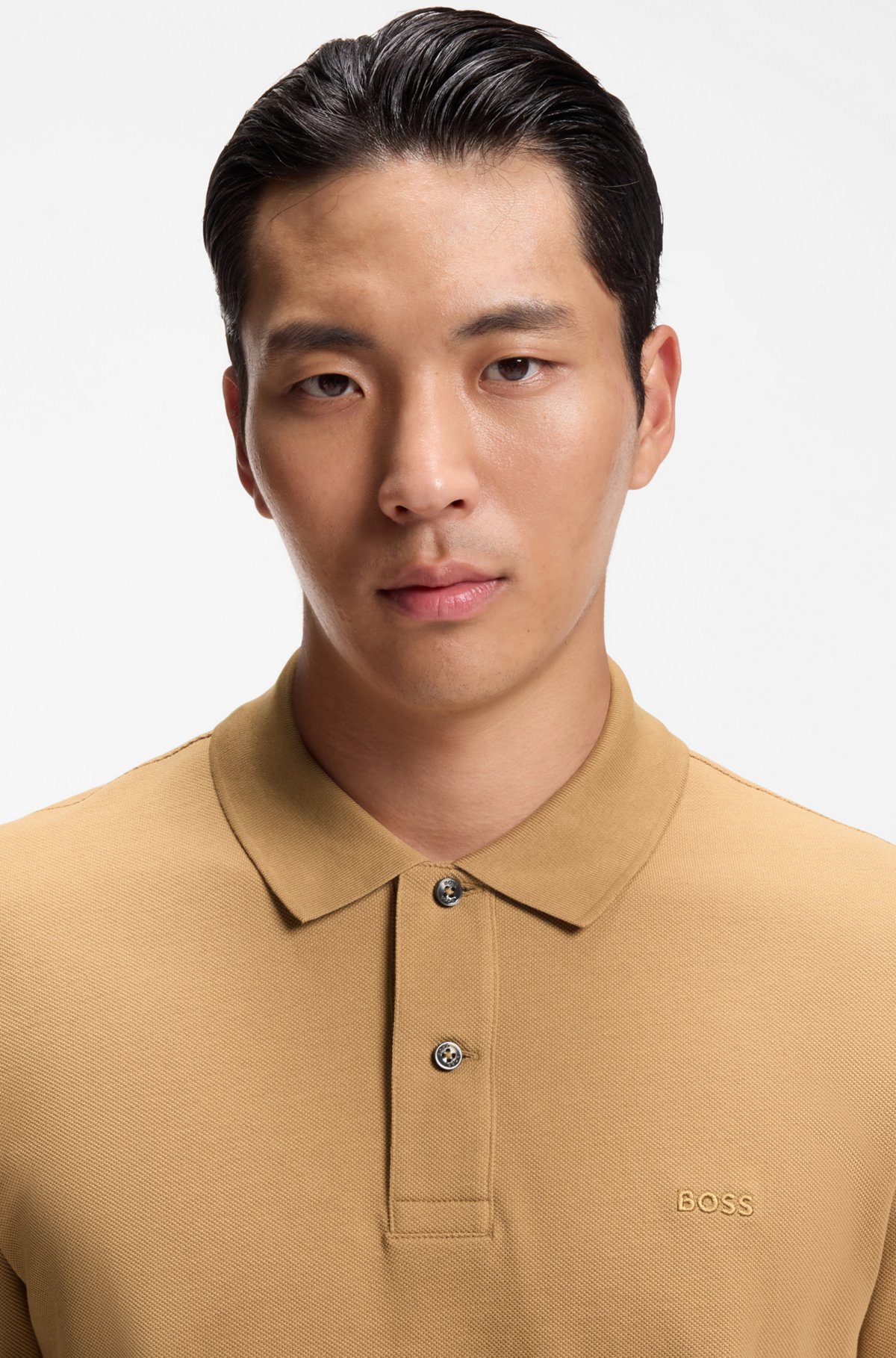Pallas cotton polo shirt, Beige
