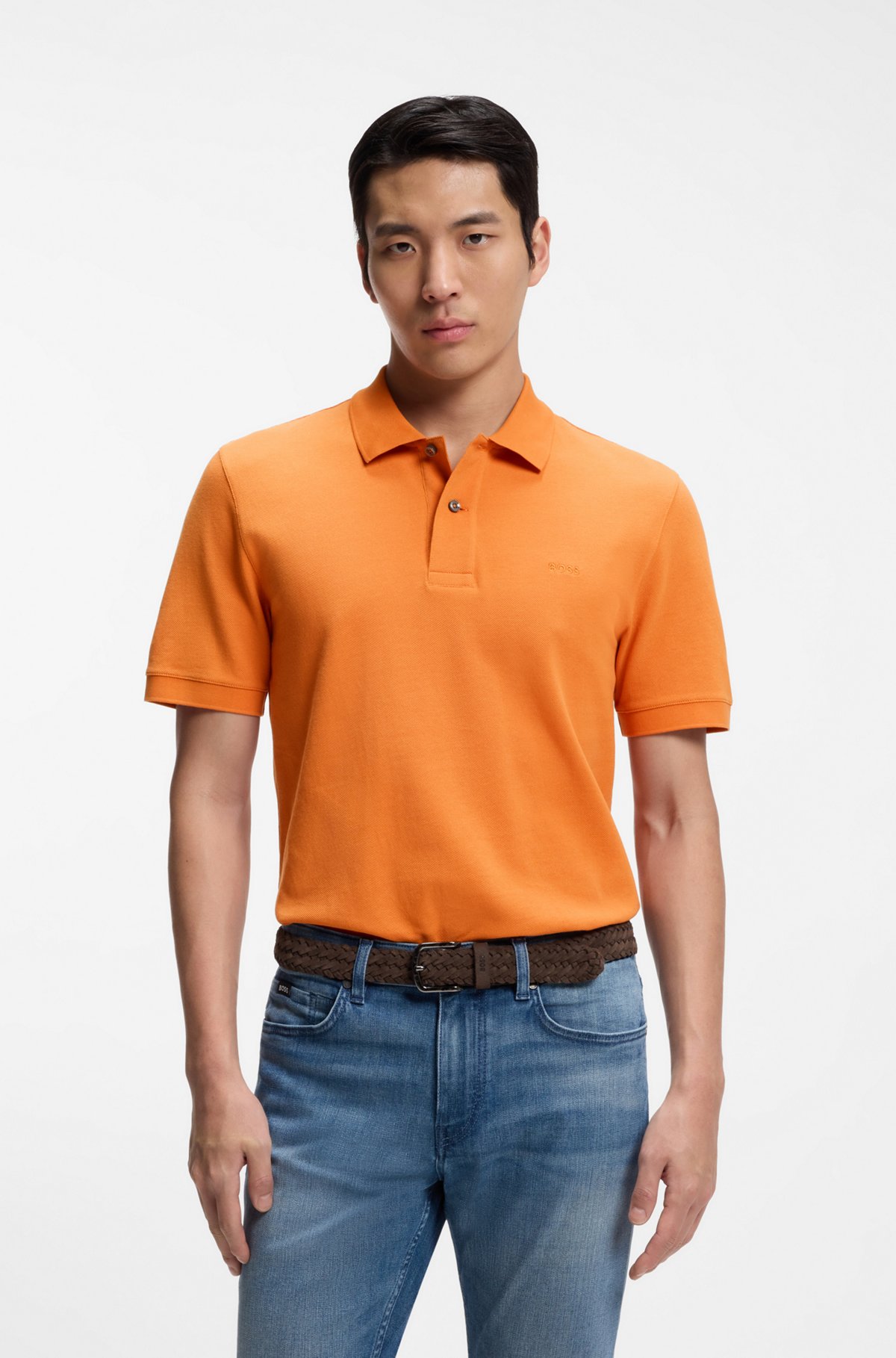 Pallas cotton polo shirt, Orange