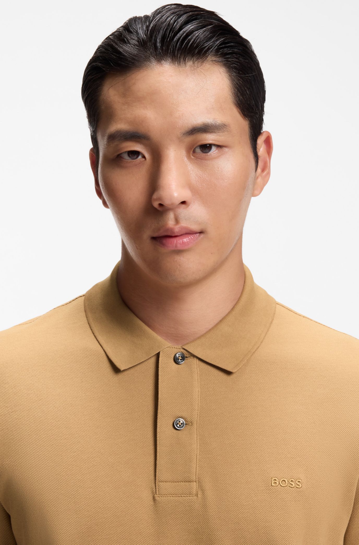Pallas cotton polo shirt, Beige