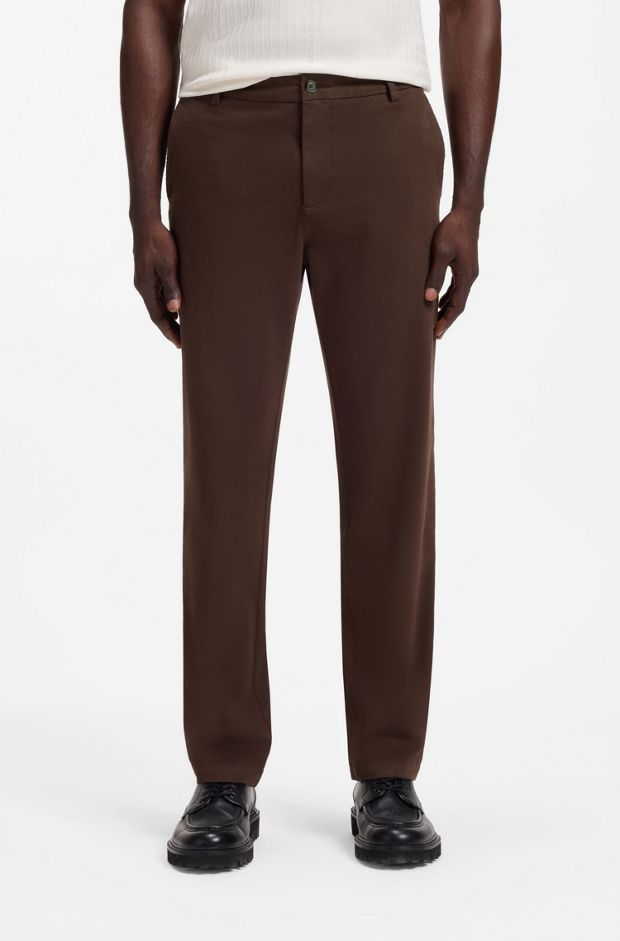 Modern-fit trousers, Dark Brown