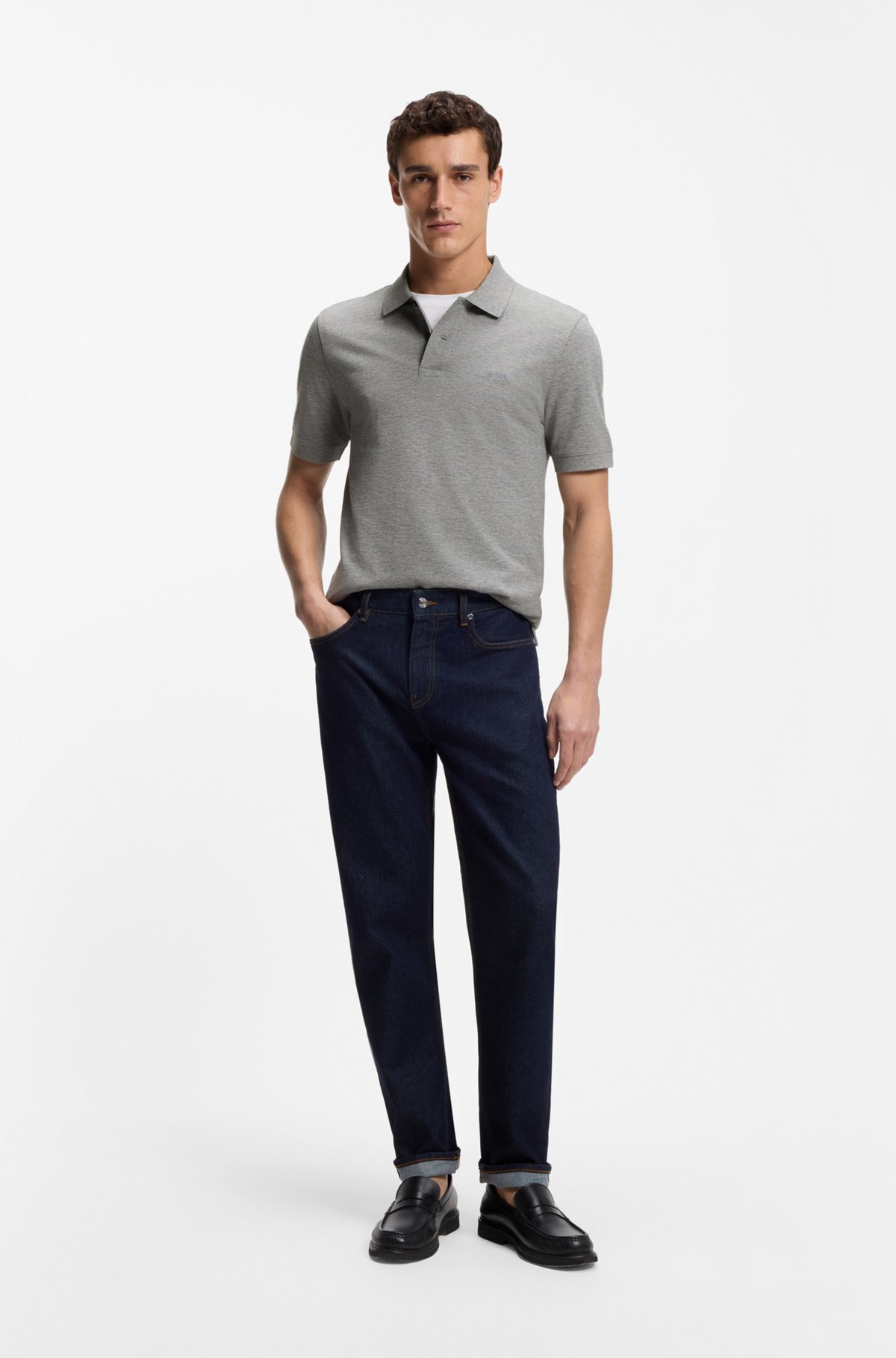 Pallas cotton polo shirt, Silver