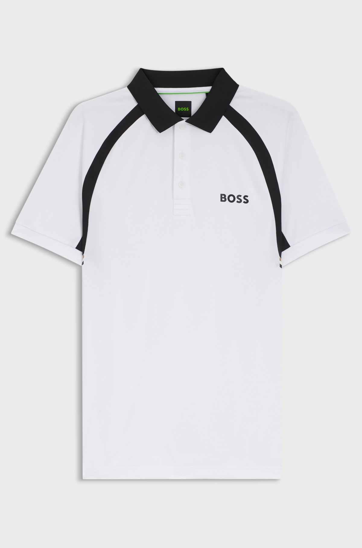 Active Quick-dry slim-fit polo shirt in stretch fabric, White