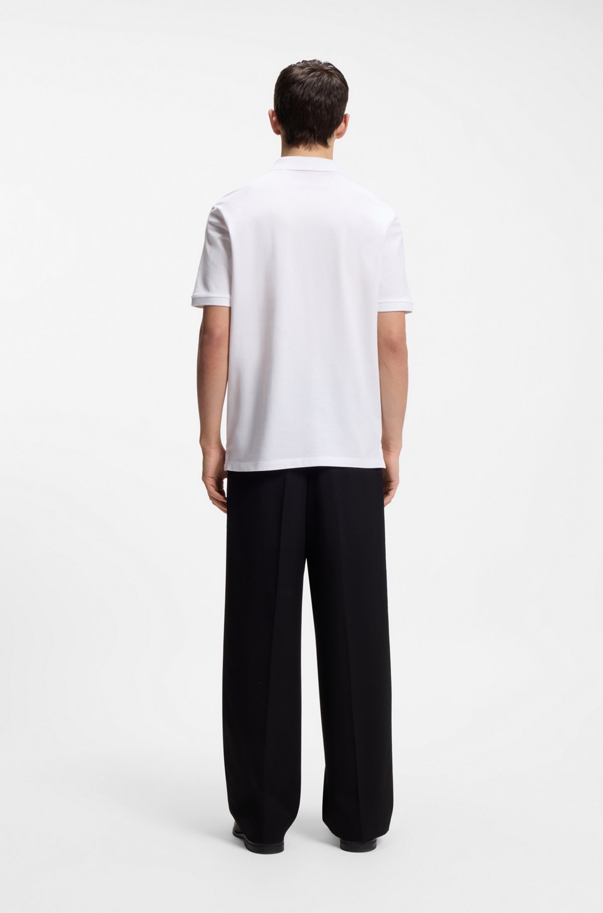 Cotton polo shirt, Natural