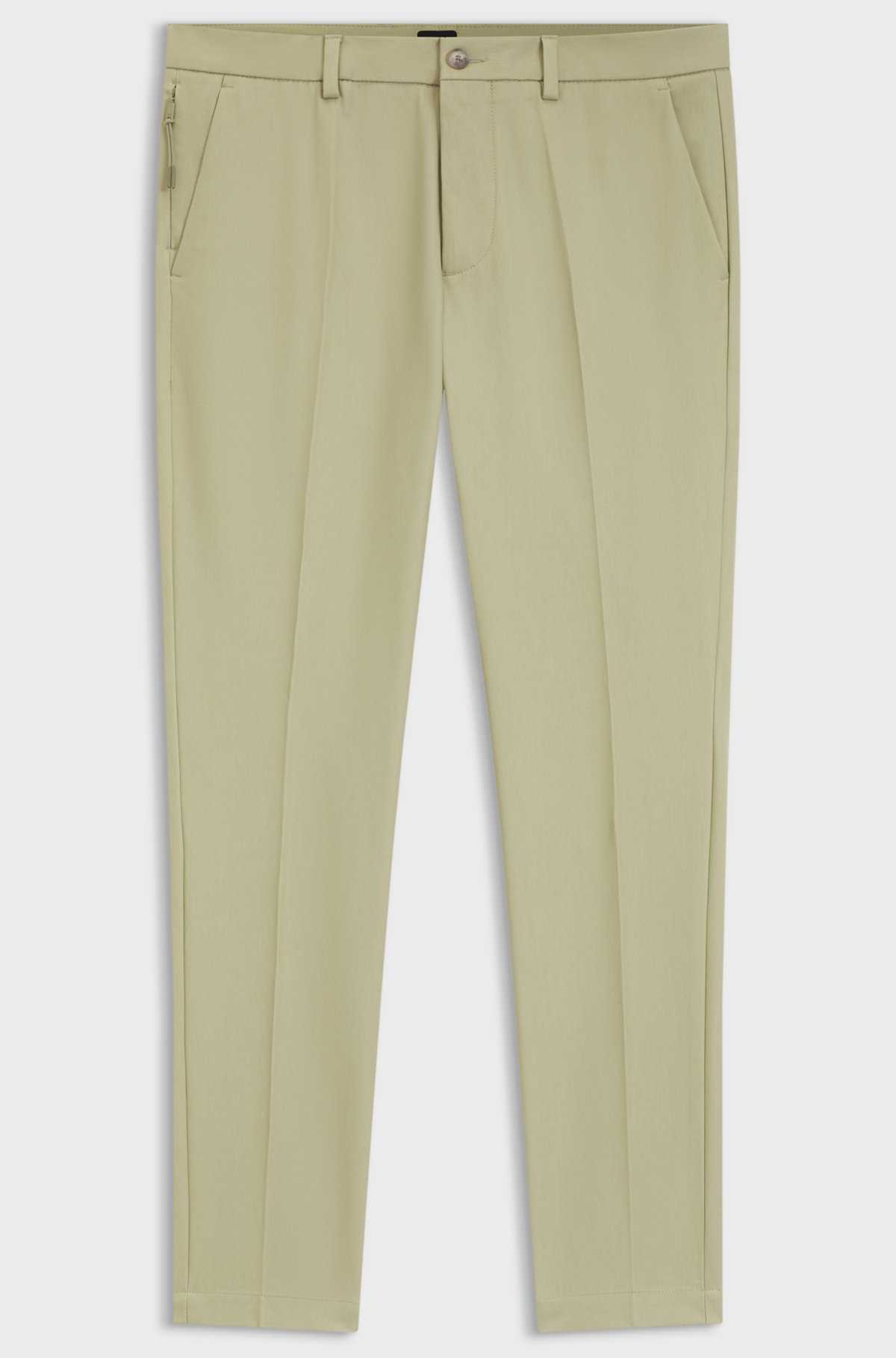 Slim-fit trousers in four-way stretch fabric, Beige